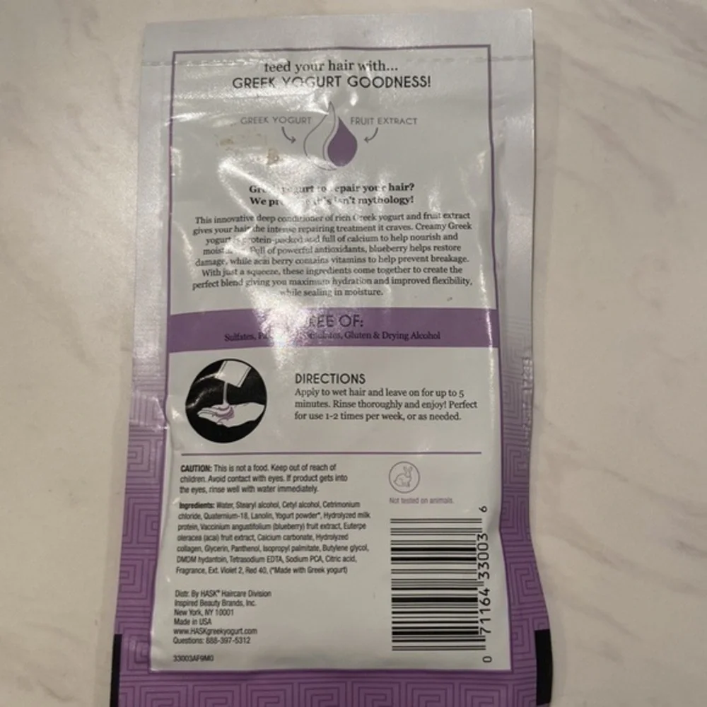 Hask Greek Yogurt Lot of 4 Deep Conditioner